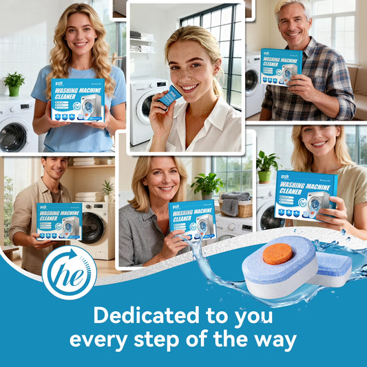 Washing Machine Cleaner Tablets - 24 Count for HE Front and Top Loaders with Deep and Basic Cleaning Options