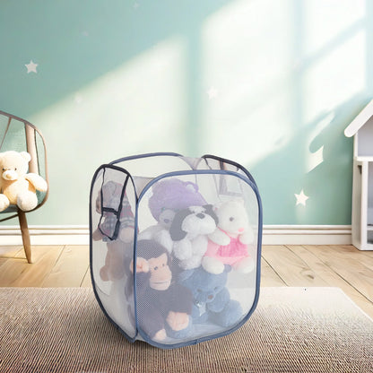 Jumbo Mesh Pop-Up Laundry Hamper Set (2-Pack) - White - Adult Size