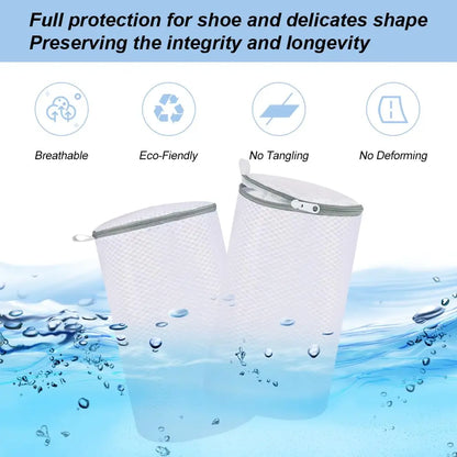 Shoe Wash Bags - Mesh Laundry Pouches for Sneakers and Socks, Ideal for Washing Machines and Travel Organization