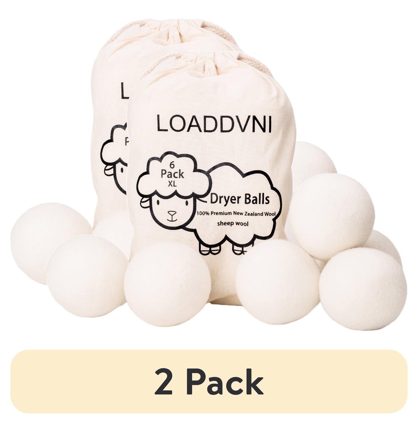(3 Pack) Wool Dryer Balls Organic XL 6 Balls per Pack by , save Time,Money,Energy.