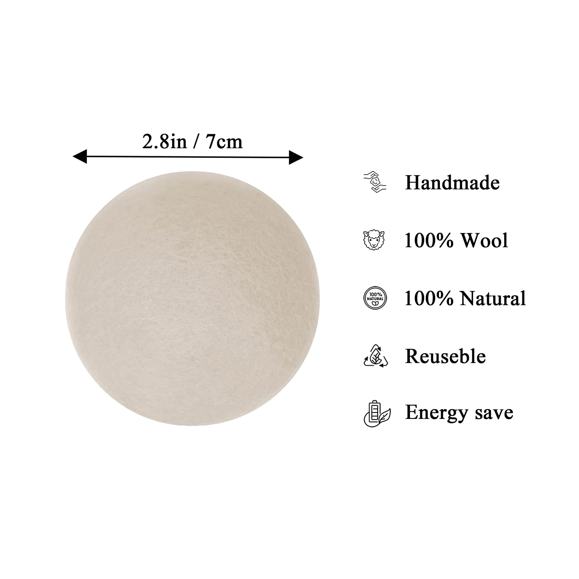 (3 Pack) Wool Dryer Balls Organic XL 6 Balls per Pack by , save Time,Money,Energy.