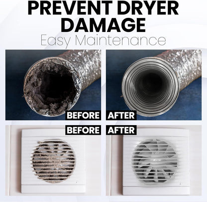 Dryer Vent and Refrigerator Coil Cleaning Brush, 26-Inch Flexible Lint Brush, Black, Large (Single Pack)