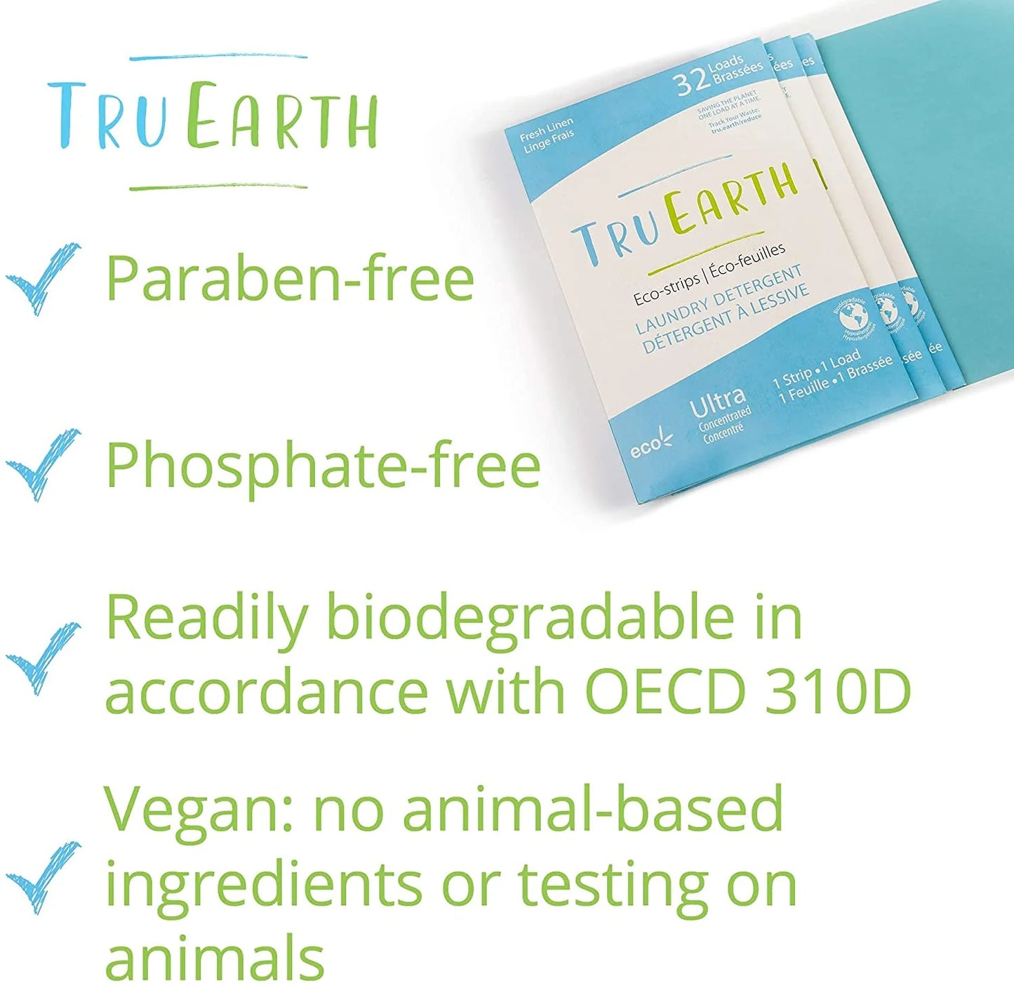 Laundry Detergent Sheets Eco-Friendly, Biodegradable, Zero Waste, Cruelty-Free Eco-Strips for Sensitive Skin