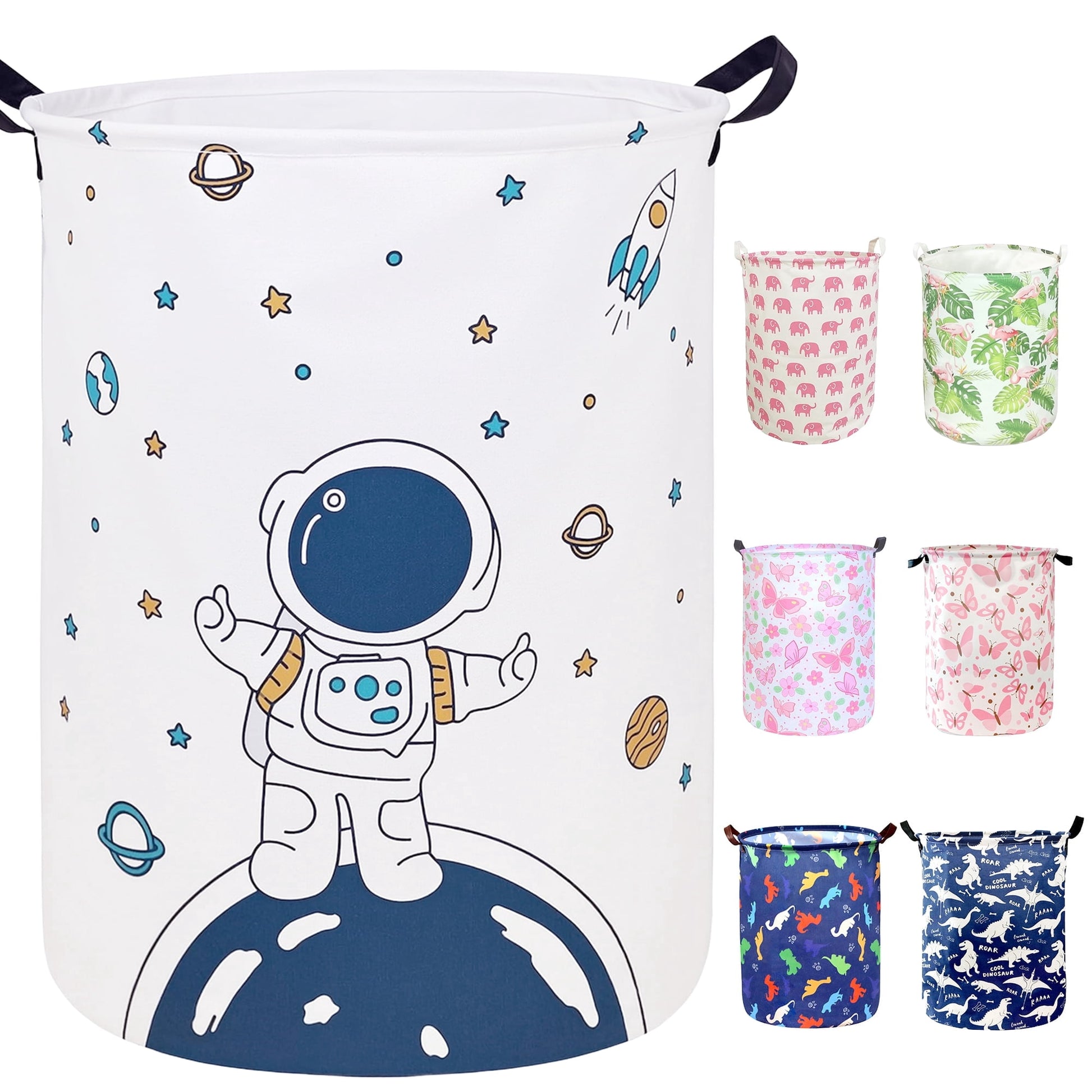 Laundry Hamper, Collapsible Laundry Basket Dorm, Baby Laundry Basket, Large Laundry Hamper Waterproof with Leather Handle for Dirty Clothes, Kids Toys, Bedroom, Bathroom