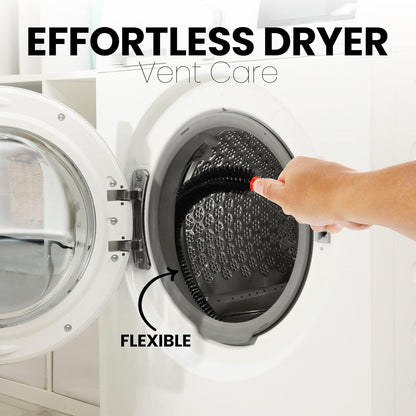 Dryer Vent and Refrigerator Coil Cleaning Brush, 26-Inch Flexible Lint Brush, Black, Large (Single Pack)
