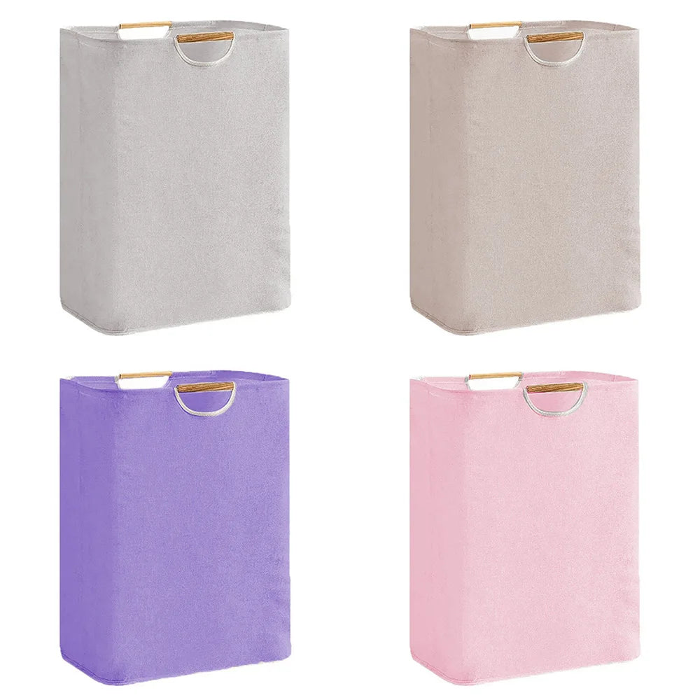 Collapsible Laundry Basket Dirty Clothes Storage Basket with Handle Hamper Sundries Storage Bag Bathroom Accessories