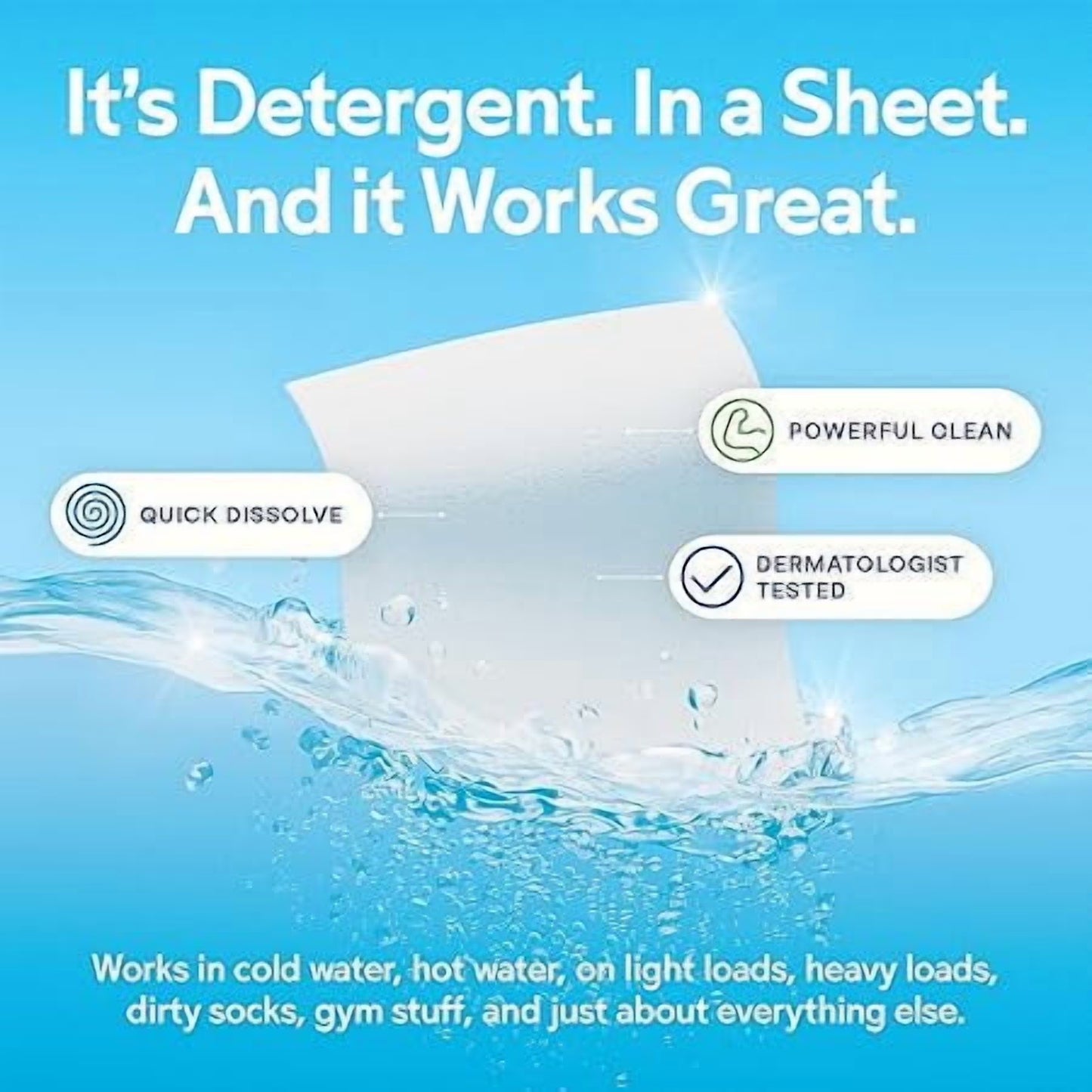 Infant Laundry Detergent Sheets, 30 Count, 60 Loads, Fragrance-Free
