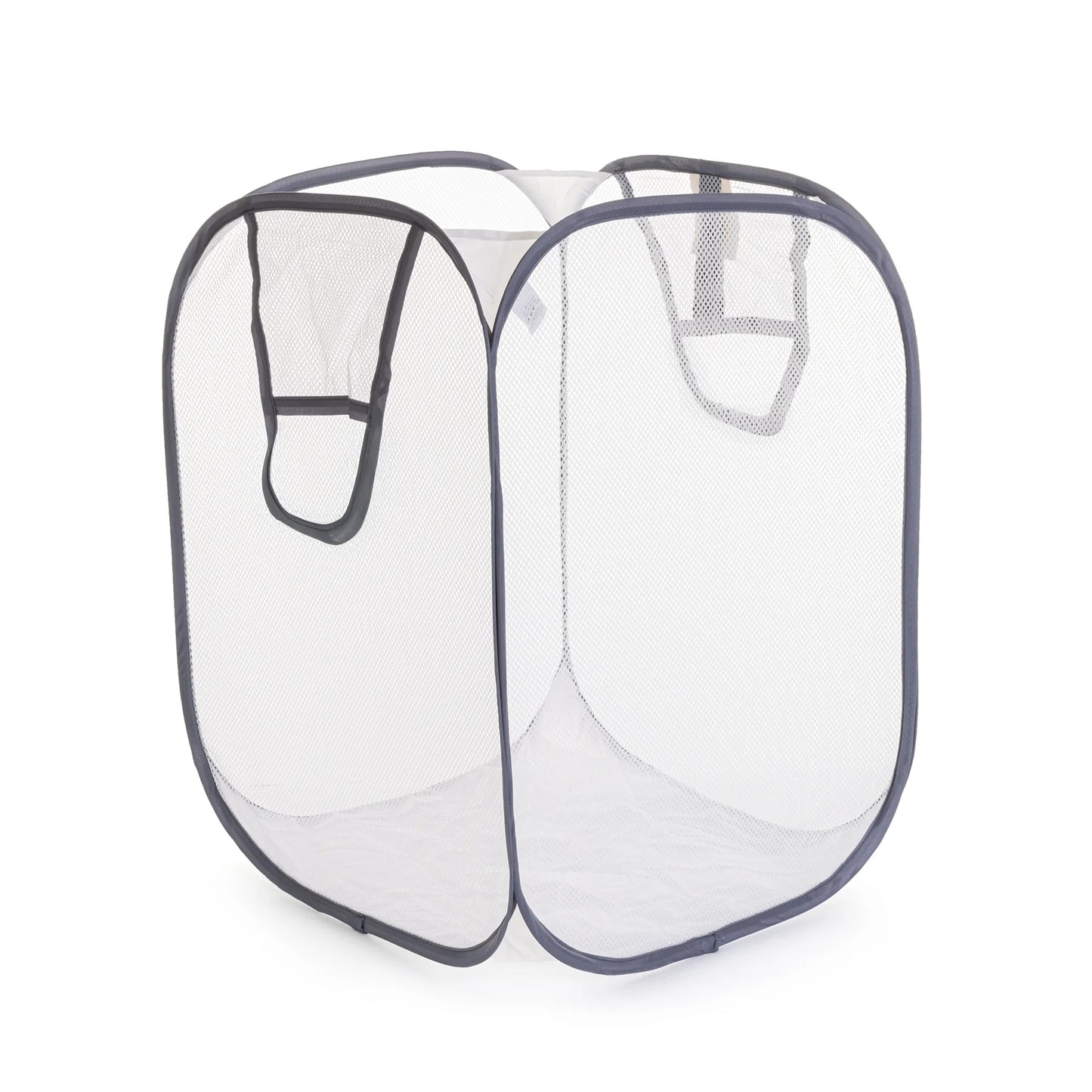 Jumbo Mesh Pop-Up Laundry Hamper Set (2-Pack) - White - Adult Size