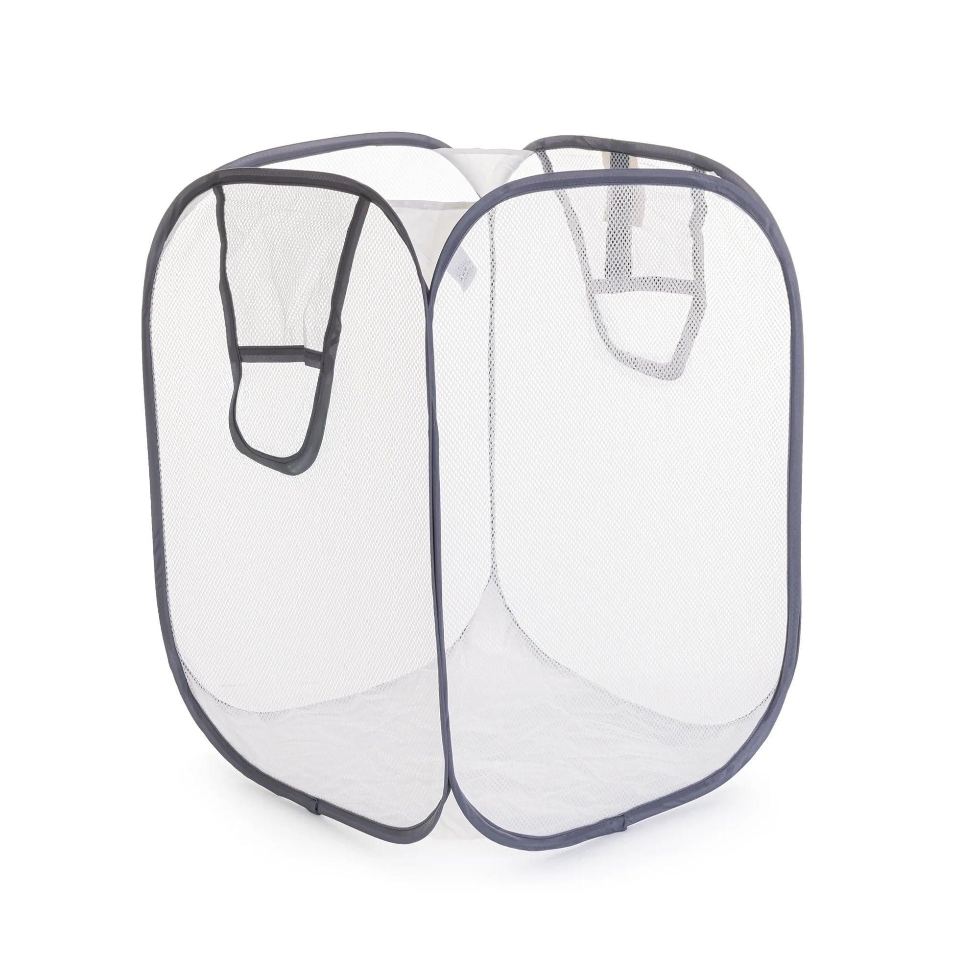 Jumbo Mesh Pop-Up Laundry Hamper Set (2-Pack) - White - Adult Size